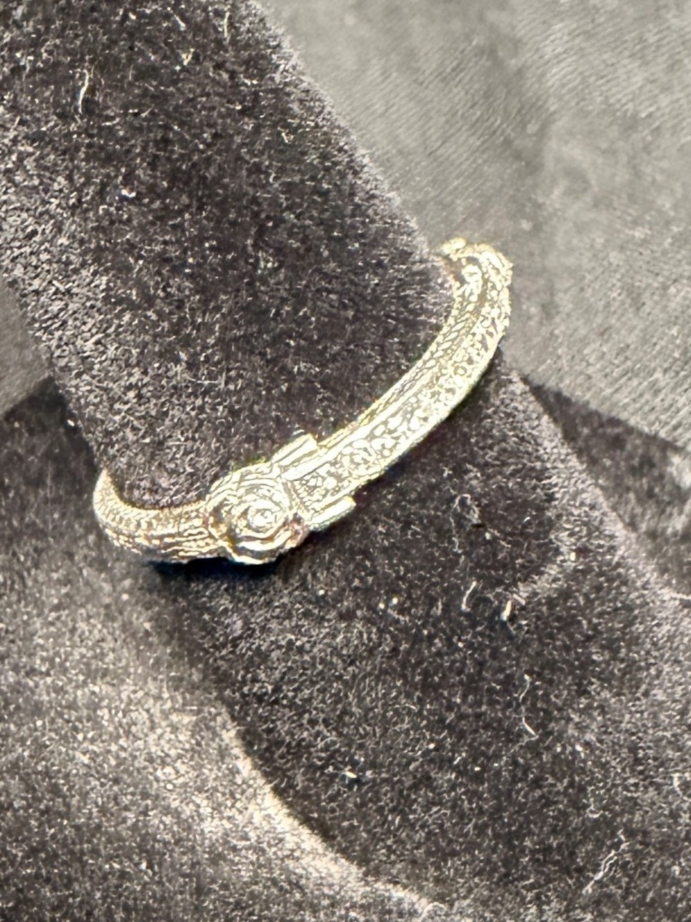 ANTIQUE 10% Iridium 90% Platinum 10-Diamond Anniversary & Rose Band Ring 3.4g